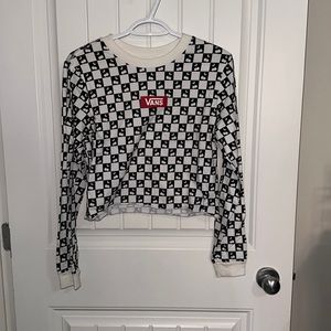 Vans Checkered Cropped Long Sleeve